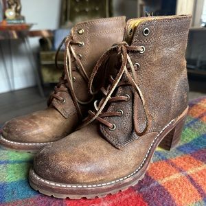 FRYE Sabrina Lace-up Combat Boot size 6.5